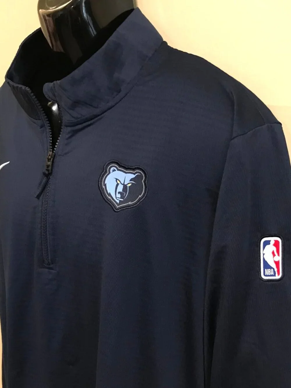 Men's Nike Memphis Grizzlies 1/4 Zip Pullover-Size 2X (Navy